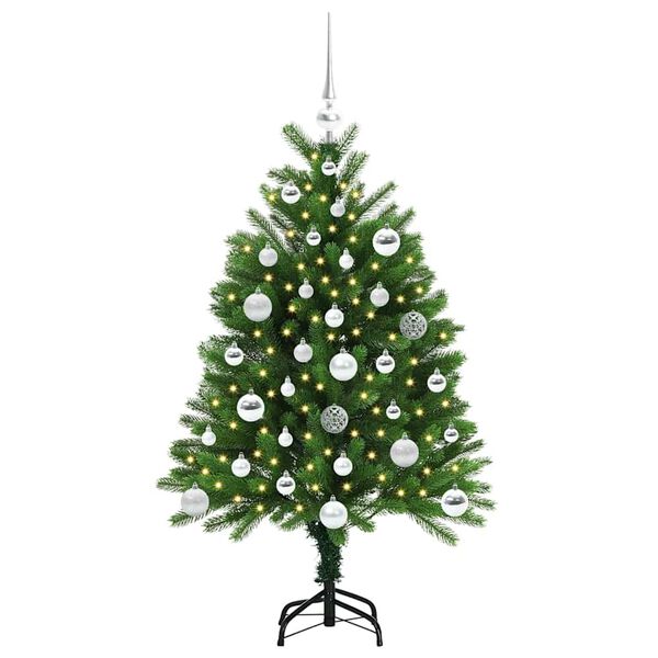 vidaXL Weihnachtsbaum mit 150 LEDs mit Ständer Grün 120 cm PE