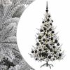 vidaXL K&uuml;nstlicher Weihnachtsbaum mit Weihnachtskugel 120 cm 150 LEDs
