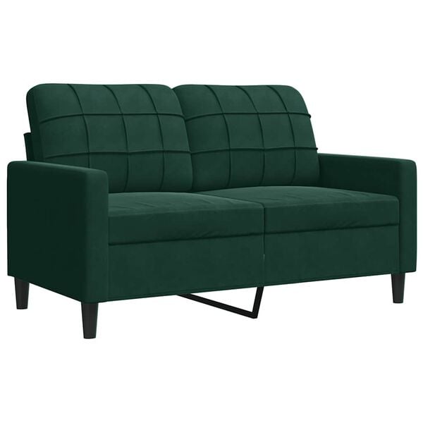 vidaXL 2-Sitzer-Sofa Dunkelgr&uuml;n 120 cm Samt