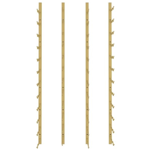 vidaXL Wand-Weinregal für 36 Flaschen 2 Stk. Golden Eisen