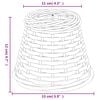 vidaXL Lampenschirm Weiß Ø15x12 cm Korbweide