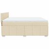 vidaXL Boxspringbett mit Matratze Creme 180x200 cm Stoff