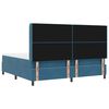 vidaXL Boxspringbett mit Matratze mit LED Blau 200 x 200 cm Samt