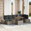 vidaXL Garten-Sofa-Set 8 pcs Grau Poly-Rattan