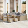 vidaXL Garten-Sofa-Set 13 pcs Beige Poly-Rattan