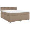 vidaXL Boxspringbett Matratze Cappuccino-Braun 180x200 cm Kunstleder