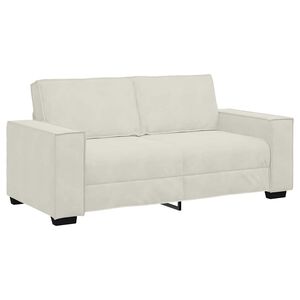 vidaXL 2-Sitzer-Sofa Creme 180x78x84 cm Samt