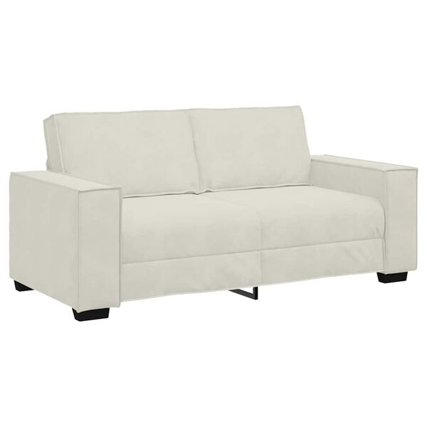 vidaXL 2-Sitzer-Sofa Creme 180x78x84 cm Samt