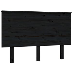 vidaXL Kopfteil Schwarz 124x6x82,5 cm Massivholz Kiefer
