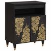 vidaXL Sideboard Schwarz 60 x 33 x 75 cm Massivholz Mango