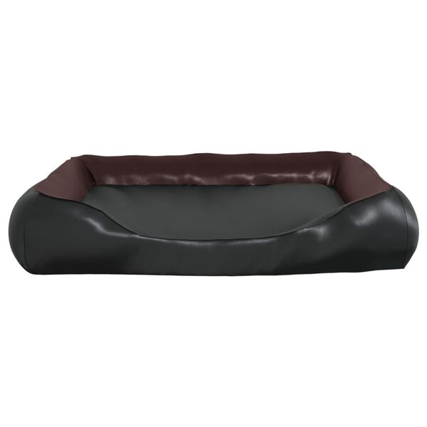 vidaXL Hundebett Schwarz/Braun 120x100x27 cm Kunstleder