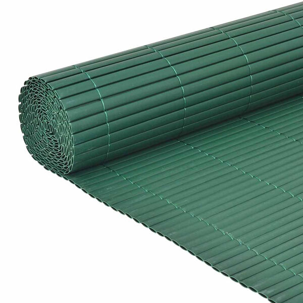 vidaXL Gartenzaun Doppelseitig PVC 90×500 cm Grün