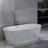 vidaXL Freistehende Badewanne Wei&szlig; Acryl 220 L