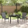 vidaXL Garten Essgruppe 3 pcs Grau Pulverbeschichteter Stahl