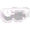 vidaXL 5-tlg. Garten-Sofagarnitur mit Kissen Beige Poly Rattan