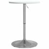 vidaXL Bartisch Wei&szlig; 50x50x90 cm Holzwerkstoff Verchromter Stahl