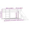 vidaXL Etagenbett mit Rutsche und Gardinen Rosa 90x200 cm