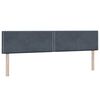vidaXL Boxspringbett mit Matratze Dunkelgrau 180x210 cm Samt