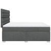 vidaXL Boxspringbett mit Matratze Dunkelgrau 180x200 cm Stoff