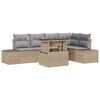 vidaXL Gartensofa-set 6 Stk. Beige Poly-Rattan