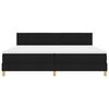 vidaXL Boxspringbett mit Matratze Schwarz 200 x 200 cm Stoff