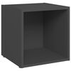 vidaXL 3-tlg. TV-Schrank-Set Grau Holzwerkstoff