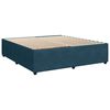 vidaXL Boxspringbett mit Matratze Blau 180x200 cm Samt