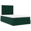 vidaXL Ottoman-Bett mit Matratzen Dunkelgr&uuml;n 120x200 cm Samt