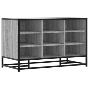 vidaXL Schuhbank Grau Sonoma 84x40x53,5 cm Holzwerkstoff und Metall