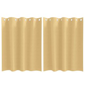 vidaXL Verdunkelungs-Vorh&auml;nge mit Ringen 2 pcs Beige 140 x 140 cm