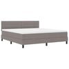 vidaXL Boxspringbett mit Matratze Taupe 180 x 200 cm Stoff
