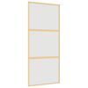 vidaXL Schiebet&uuml;r Golden 90x205 cm Matt ESG-Glas und Aluminium