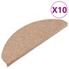 vidaXL Stufenmatten Selbstklebend 10 Stk. Beige 65x22,5x3,5 cm