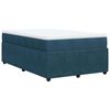 vidaXL Boxspringbett mit Matratze Dunkelblau 120x200 cm Samt