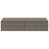 vidaXL Garten-Auflagenbox Grau 220x50x58 cm Poly Rattan