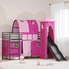 vidaXL Kinderloftbett Schwarz und Pink 99,5 x 190 cm Metall