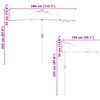vidaXL Garten-Sonnenschirm Gr&uuml;n 294 x 150 x 223 cm Polyester und Stahl