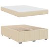 vidaXL Bettrahmen mit Matratze Creme 160 x 200 cm Stoff