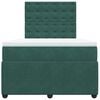 vidaXL Boxspringbett mit Matratze Dunkelgr&uuml;n 120x190 cm Samt