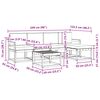 vidaXL Outdoor-Sofagarnitur 6 pcs Natur und Creme Massivholz Akazie