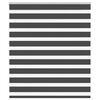 vidaXL Doppelrollo Schwarz 135x150 cm Stoffbreite 130,9 cm Polyester
