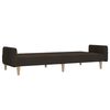 vidaXL Schlafsofa 2-Sitzer mit Fu&szlig;hocker Dunkelbraun Stoff