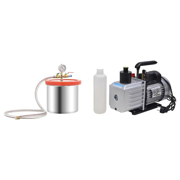 vidaXL Vakuumkammer mit 2-stufiger Pumpe 7,4 L
