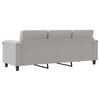vidaXL 3-Sitzer-Sofa Hellgrau 180 cm Mikrofasergewebe