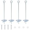 vidaXL Erdanker 4 Stk. &Oslash;10 x 40 cm Galvanisiertes Metall Silber