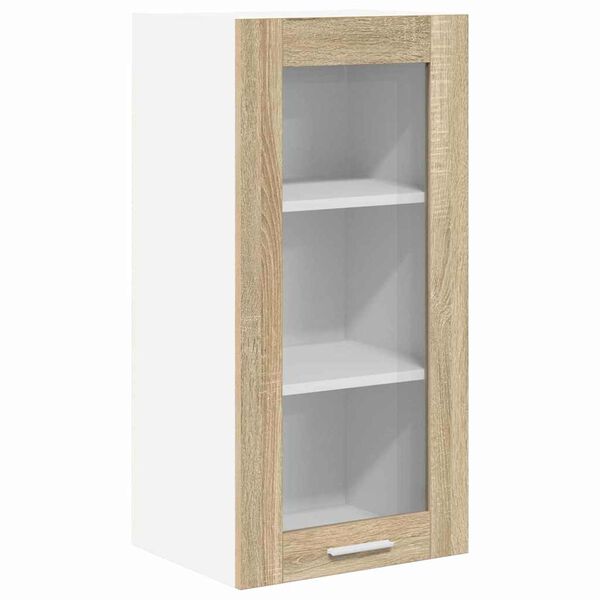 vidaXL H&auml;ngeschrank mit T&uuml;r Sonoma-Eiche 40 x 31 x 80 cm Holzwerkstoff