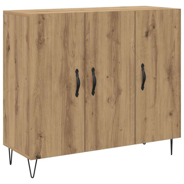 vidaXL Sideboard Artisan-Eiche 90 x 32,5 x 80 cm Holzwerkstoff