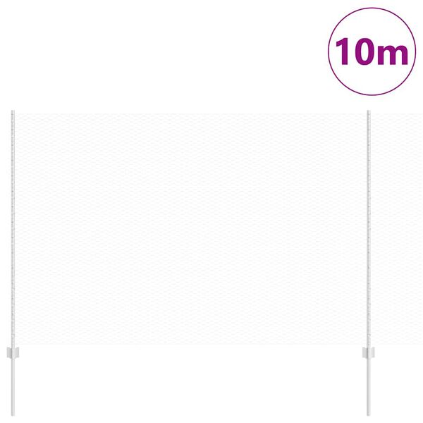 vidaXL Zaun und Pfosten Silber 1,5 x 10 m Stahl