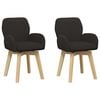 vidaXL Drehstuhl Esszimmer 2 pcs Boucl&eacute; Schwarz 54 x 58 x 87 cm