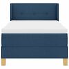 vidaXL Boxspringbett mit Matratze mit Kopfteil Blau 100 x 200 cm Stoff